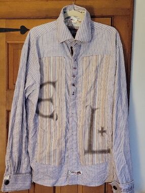ENGLISH LAUNDRY 90's Vintage Button-Up Shirt with Embroidery